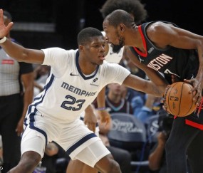 汤普森28+10申京20+16 杜兰特11分火箭擒熊5连胜